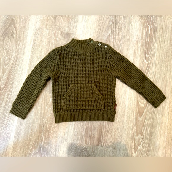 $185 Burberry Children Boys Favio Sweater Cardigan Thick knit Green 2 years/2T - Picture 1 of 7